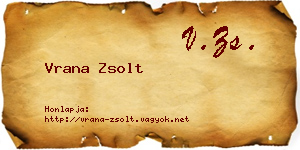 Vrana Zsolt névjegykártya