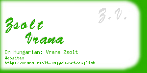 zsolt vrana business card